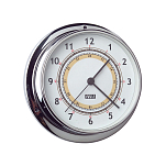 Часы кварцевые судовые Termometros ANVI 32.1514 из хромированной и полированной латуни 120x95 мм
