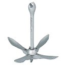 Купить Plastimo 16476 Folding Grapnel with Spoon Flukes 8 Серый  Grey 8 kg  7ft.ru в интернет магазине Семь Футов