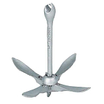 Plastimo 16476 Folding Grapnel with Spoon Flukes 8 Серый  Grey 8 kg 
