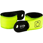 Avento 44RD-FGZ-Uni Slap-On Rechargeable LED Беговая повязка 2 Единицы Fluorescent Yellow / Silver Grey