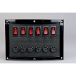 Talamex 14577026 Панель переключателей 114x165 mm 6-предохранители 114x165 mm Черный Black
