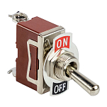 Выключатель тумблер SPST ВКЛ-(ВЫКЛ) AAA AN3C-111AA 12В 6А 2P однополюсный