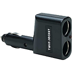 Seachoice 50-15061 Dual Power Outlet Черный  Black 12V 