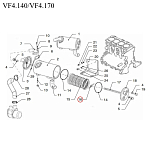 Прокладка теплообменника Vetus VFP01530 для двигателей VF4.140/VF4.170/VF5.220/VF5.250