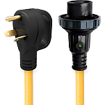 Parkpower by marinco 679-30ARVD30 30A Шнур питания Черный Yellow / Black 9.14 m 