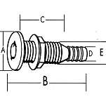 T-h marine 232-TH752DP Прямо через корпус 232-TH752DP Черный White