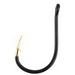 Mikado HS10026-12-GB Golden Point Chinu Крючки С Одним Глазком Черный Gold / Black 12 