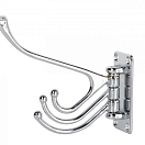 Тройной крючок для одежды с двойным крючком / хромированный