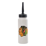 Nhl 65073-CHICAGO BLACKHAWKS-1000 ml Бутылка для воды «Чикаго Блэкхокс» 1L Белая White / Black