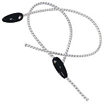 Plastimo 408103 60 cm Самоблокирующийся ударный шнур Серебристый White / Black 8 mm 