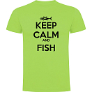 Купить Kruskis CA65500128S086 Футболка с коротким рукавом Keep Calm And Fish Зеленый Light Green S 7ft.ru в интернет магазине Семь Футов