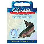 Gamakatsu 140310-00600-00022-00 Booklet Trout 2210R Палатка Крюк 0.220 Mm 200 см Красный Red 6 