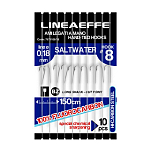 Lineaeffe 7671108/16 Nylon Salt Water Связанные Крючки 0.160 Mm Черный Black 8 