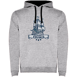 Kruskis SU1067035802C051 Толстовка с капюшоном Ship Two-Colour Серый Heather Grey / Black L