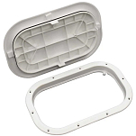 Люк инспекционный прямоугольный HMG Innovative Access Plate 505-055 229x356мм вырез 183x310мм из белого пластика
