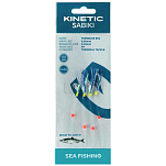 Kinetic F104-163-021 Sabiki Trembler Рыболовное Перо Бесцветный Holo Fishskin / Blue Flash