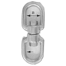 Купить Lalizas 91234 Eye&Eye Inox 316 Поворотный Бесцветный Silver 8 mm  7ft.ru в интернет магазине Семь Футов