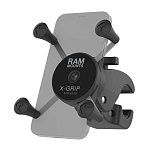 Крепление для большого телефона RAM MOUNTS X-Grip со струбциной Medium Tough-Claw 25 - 41 мм   RAM-HOL-UN7-404-2U