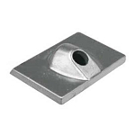 Super marine ANO436 Mercury 6-9.9HP Цинковая пластина Анод Серебристый Grey