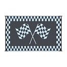 Купить Stylish camping 672-RF6091 ковер Racing Flag  Black / White 1.82 x 2.74 m 7ft.ru в интернет магазине Семь Футов