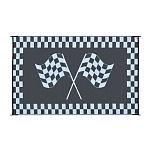 Stylish camping 672-RF6091 ковер Racing Flag  Black / White 1.82 x 2.74 m
