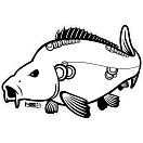 Купить Hotspot design 011002199 Sticker Carp Белая  White 30x21 cm  7ft.ru в интернет магазине Семь Футов