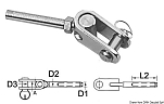 Terminal S.S wire12mm art.fork 05.193.12