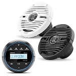 Clarion marine PACK-CLARION4 Комплект приемника BT CMM и динамиков CMS-651-CWB 10GR Black / White