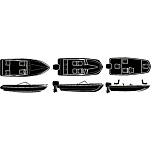 Seachoice 50-97321 Sterling Series V Hull Лодка Оболочка Черный Silver 4.3 x 4.9 m boat 