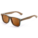 Купить Ocean sunglasses 54001.7 поляризованные солнцезащитные очки Venice Beach Skate Wood Brown Blue Line / Smoke New/CAT3 7ft.ru в интернет магазине Семь Футов