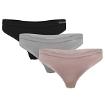 Hummel 215060-3174-m Стринги Juno Seamless 3 Единицы Ash Rose / Black / Paloma 30x20x5