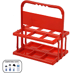 Sporti france 063163 S Держатель для бутылок из ПВХ Красный Red