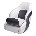 Talamex 75889045 Captain Deluxe Складывающееся сиденье Серебристый White / Grey