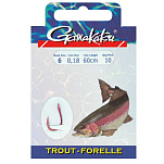 Gamakatsu 140159-00800-00020-00 Booklet Trout 3610N Палатка Крюк 0.200 мм 200 см Серый Nickel 8 