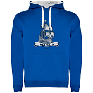 Купить Kruskis SU1067050501C051 Толстовка с капюшоном Ship Two-Colour Голубой Royal Blue / White 2XL 7ft.ru в интернет магазине Семь Футов