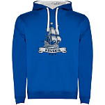 Kruskis SU1067050501C051 Толстовка с капюшоном Ship Two-Colour Голубой Royal Blue / White 2XL