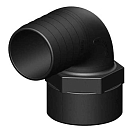 Купить Trudesign TRU90627 2´´ Шлицевая резьба 90° Локоть разъем Черный Black 50 mm 7ft.ru в интернет магазине Семь Футов
