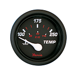 Индикатор температуры охлаждающей жидкости Faria Pro Red Style 2" 14628 12В 40-120°C Ø52мм чёрный/красный