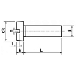 Euromarine 700236-UNIT A4 DIN 84 6x40 mm Винт с цилиндрической головкой и шлицем Серебристый Silver