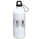 Купить Kruskis MD4049S101S105 Sleep Eat And Trek 800ml Алюминиевая бутылка Серебристый White 7ft.ru в интернет магазине Семь Футов
