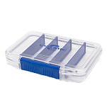 Colmic SC424 Коробка для снастей с двойным открытием Clear / Blue 20.5 x 15.5 x 3.5 cm