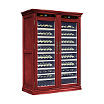 Винный шкаф двухзонный отдельностоящий Libhof Noblest NRD-204 Red Wine 1360х680х1880мм на 204 бутылки из американского дуба "красное вино" с белой подсветкой