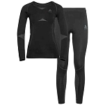 Odlo 196081-60056-l Набор базовых слоев Performance Evolution Warm Black / Graphite Grey 30x15x10