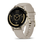 Garmin 010-02785-02 Часы Venu 3S Золотистый  French Gray / Soft Gold