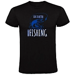 Kruskis CA65500202C419 Футболка с коротким рукавом Life Is Better Fishing Black M
