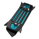 Купить Blue ice 100537-BLK-SNA-O/S средний поручень Harfang Steel Серебристый Black 7ft.ru в интернет магазине Семь Футов
