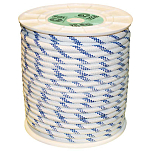 Prosea 285042 Катушка фала из полиэстера с двойной оплеткой 14 mm Бесцветный White / Blue 100 m