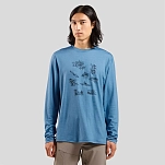 Odlo 554622-21090-S Базовый слой с длинным рукавом Merino 200 Tourist Голубой Provincial Blue S