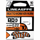 Купить Lineaeffe 7661002 Worm Связанные Крючки Коричневый Black 2  7ft.ru в интернет магазине Семь Футов