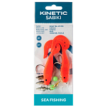 Kinetic F124-205-049 Sabiki Shad Tail UV Рыболовное Перо Красный Pink / Glitter